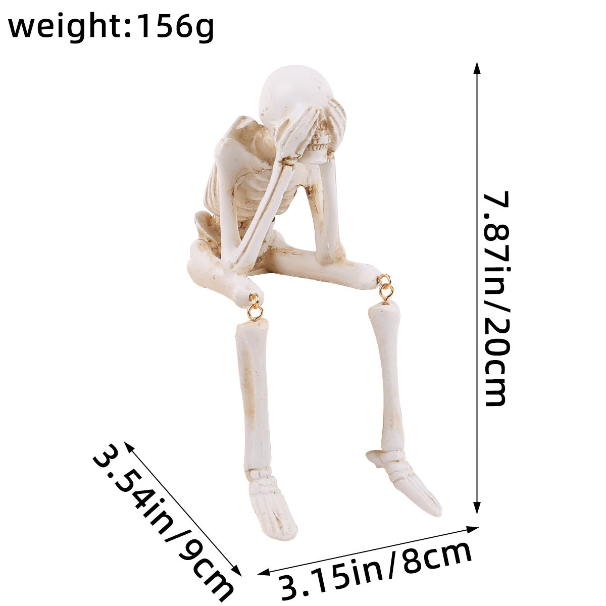 Halloween Skeleton Figurine Spooky Tabletop Decor