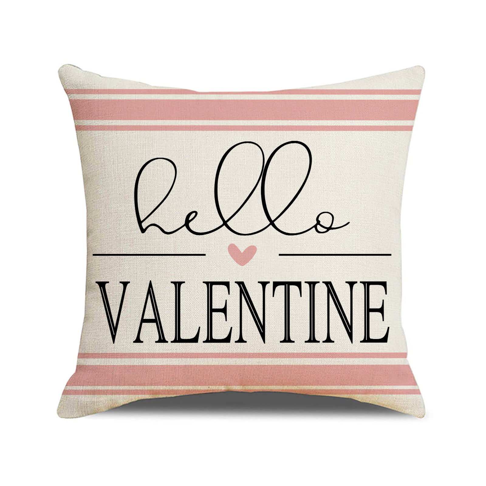 Valentine Pillow Covers Linen Love Print Decorative