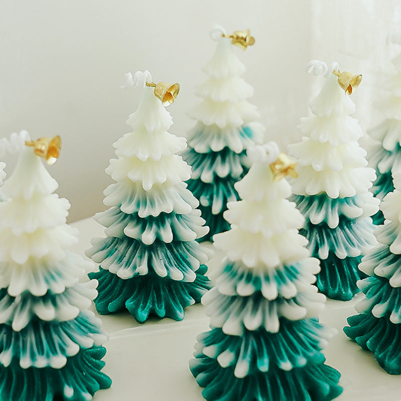 Christmas Tree Shaped Scented Candle Holiday Home Decor Gift