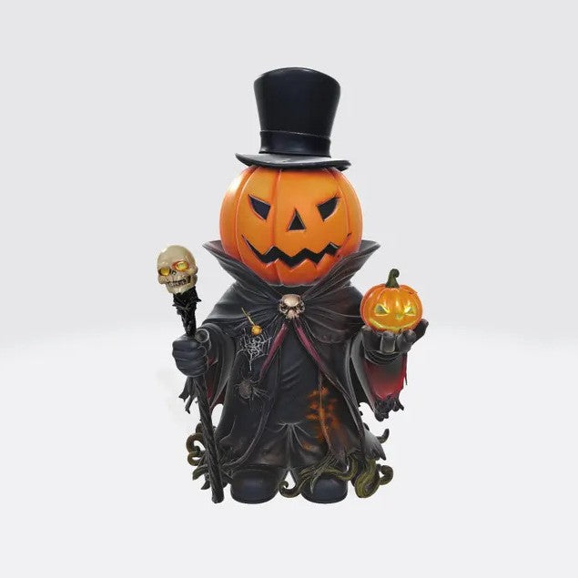 Halloween Pumpkin Lantern Figurine Resin Tabletop Decor