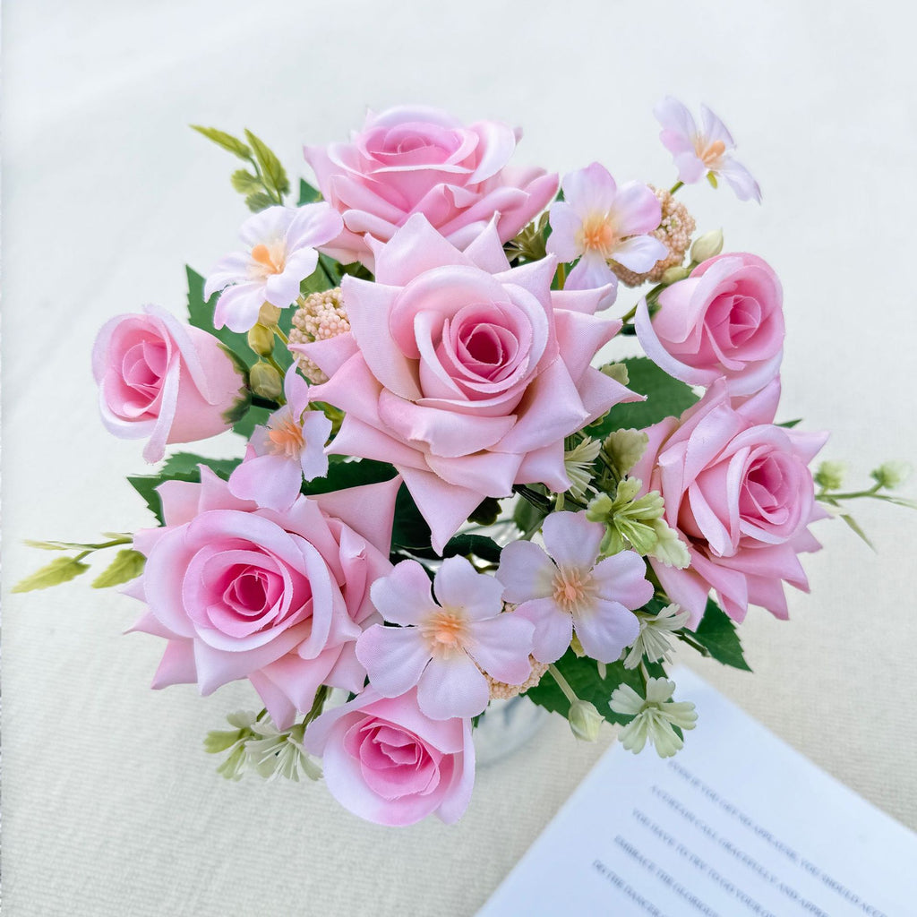 Valentine’s Day Romantic Faux Rose Bouquet Home Decor Gift