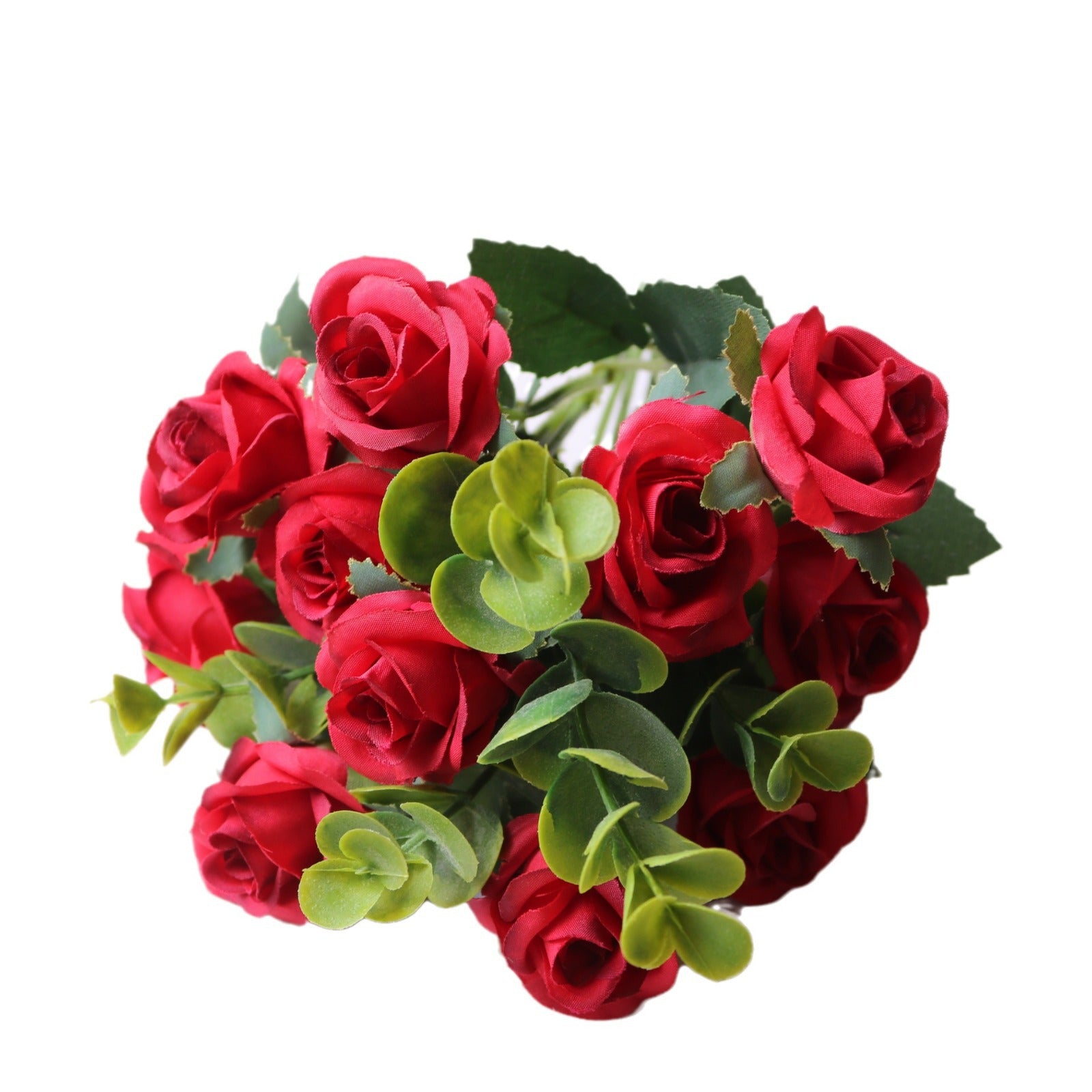 Valentine Eucalyptus Rose Faux Bouquet for Home Decor