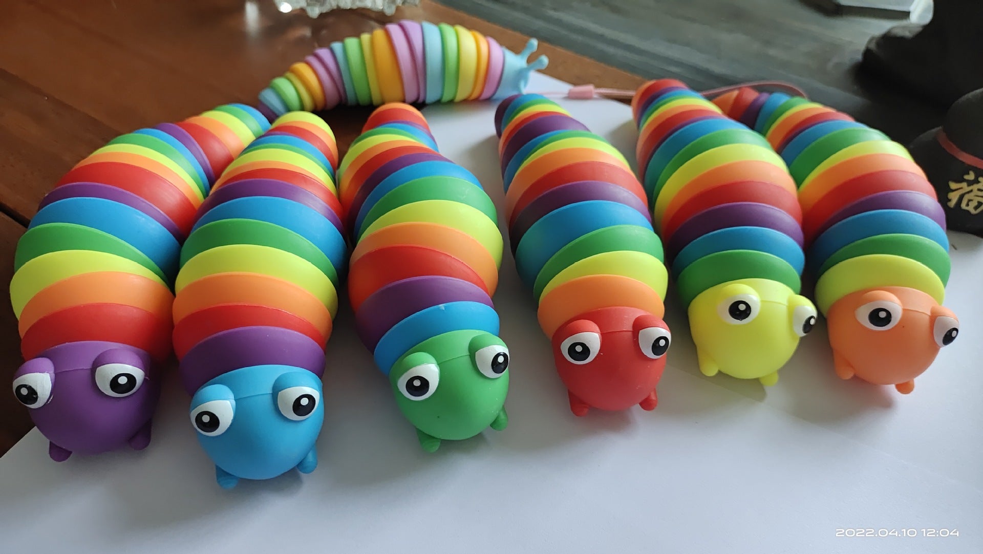 Rainbow Caterpillar Fidget Toy Stretch Sensory Toy