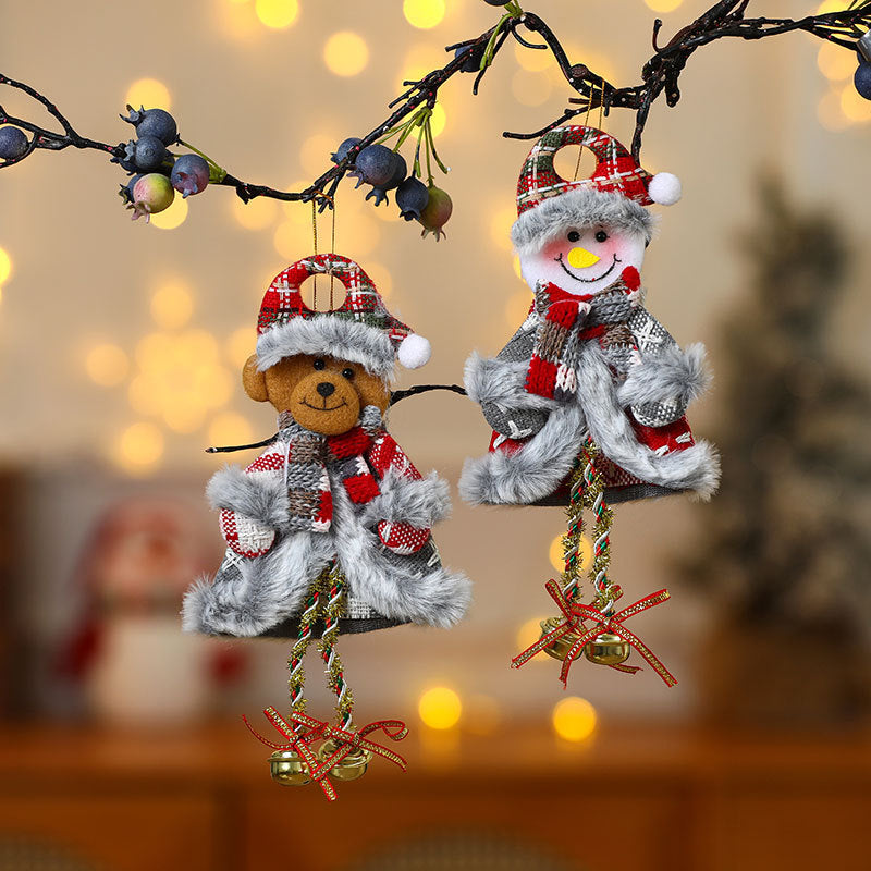 Festive Plush Christmas Hanging Ornament Set