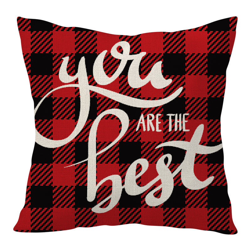 Valentine Gnome Pillow Covers Red Heart Plaid Decorative