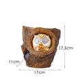 Solar Owl Wall Planter Garden Decor Resin Statue Light