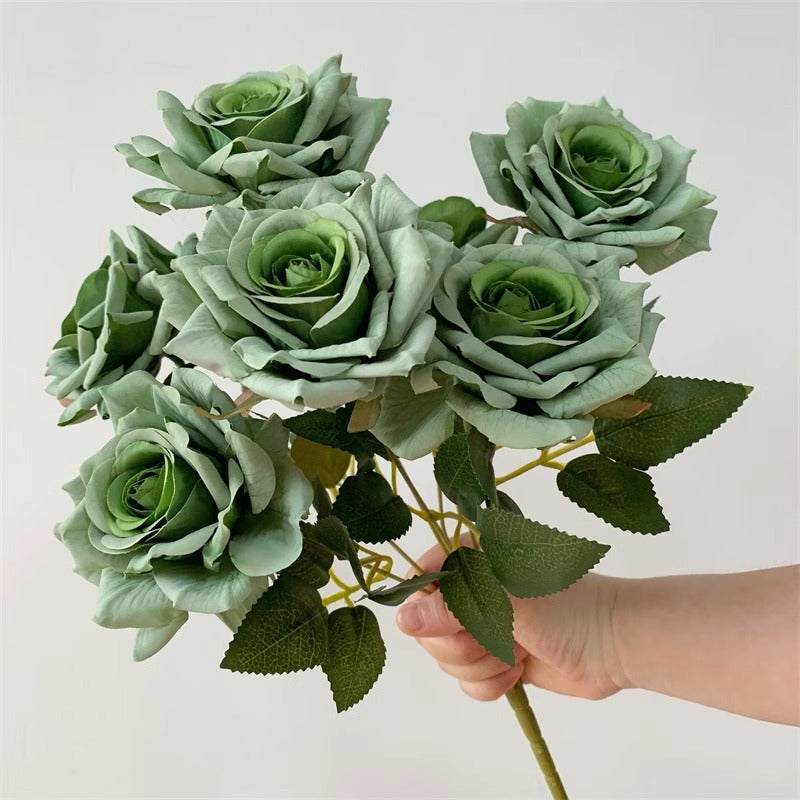 Valentine’s Day Silk Rose Faux Flower Bouquet for Home Decor