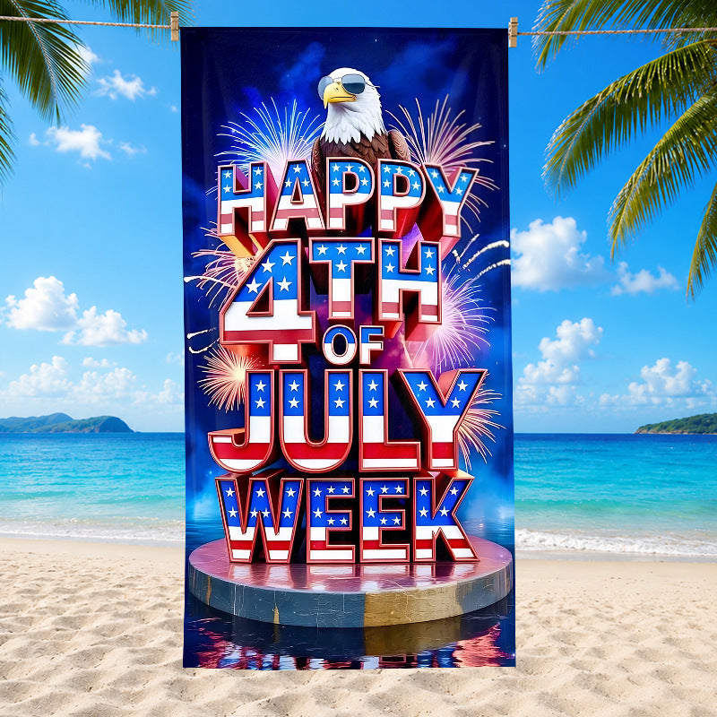 4th of July Patriotic Beach Towel Collection USA Flag Prints