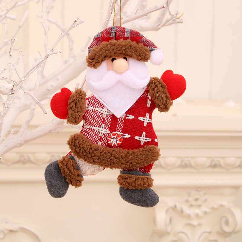 Cozy Plush Christmas Character Ornament Holiday Decoration Set