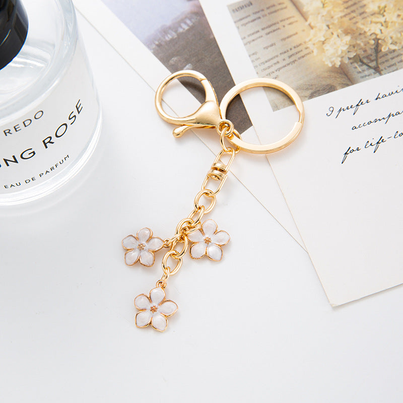 Valentine’s Day Crystal Flower Keychain Bag Charm Gift