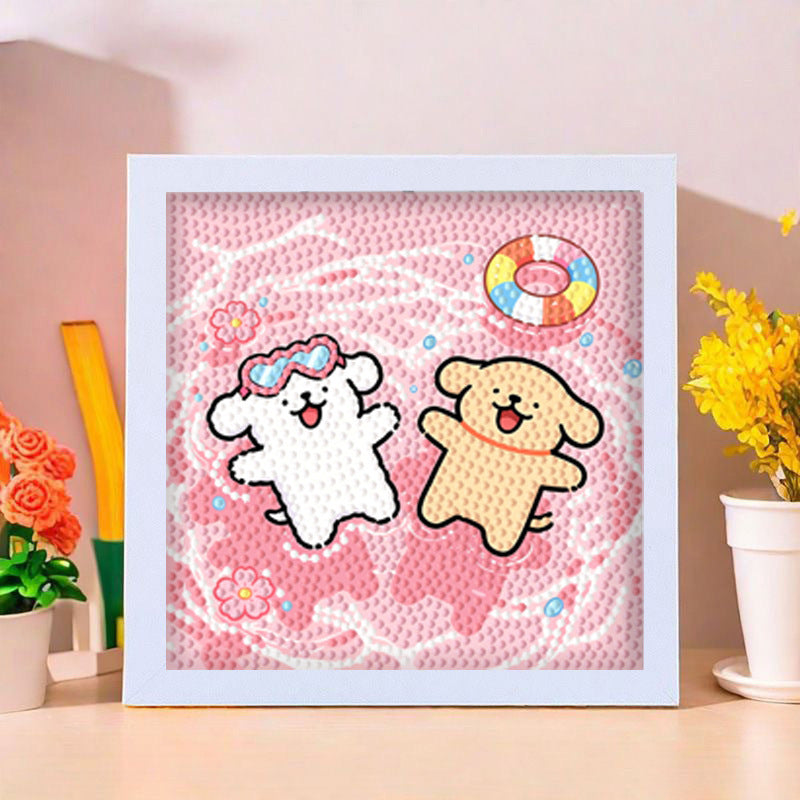 Cartoon Diamond Painting DIY Kit Framed Wall Art Craft