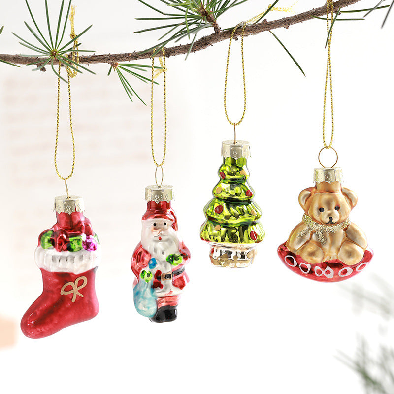 Hand Painted Glass Christmas Ornament Holiday Christmas Tree Decoration