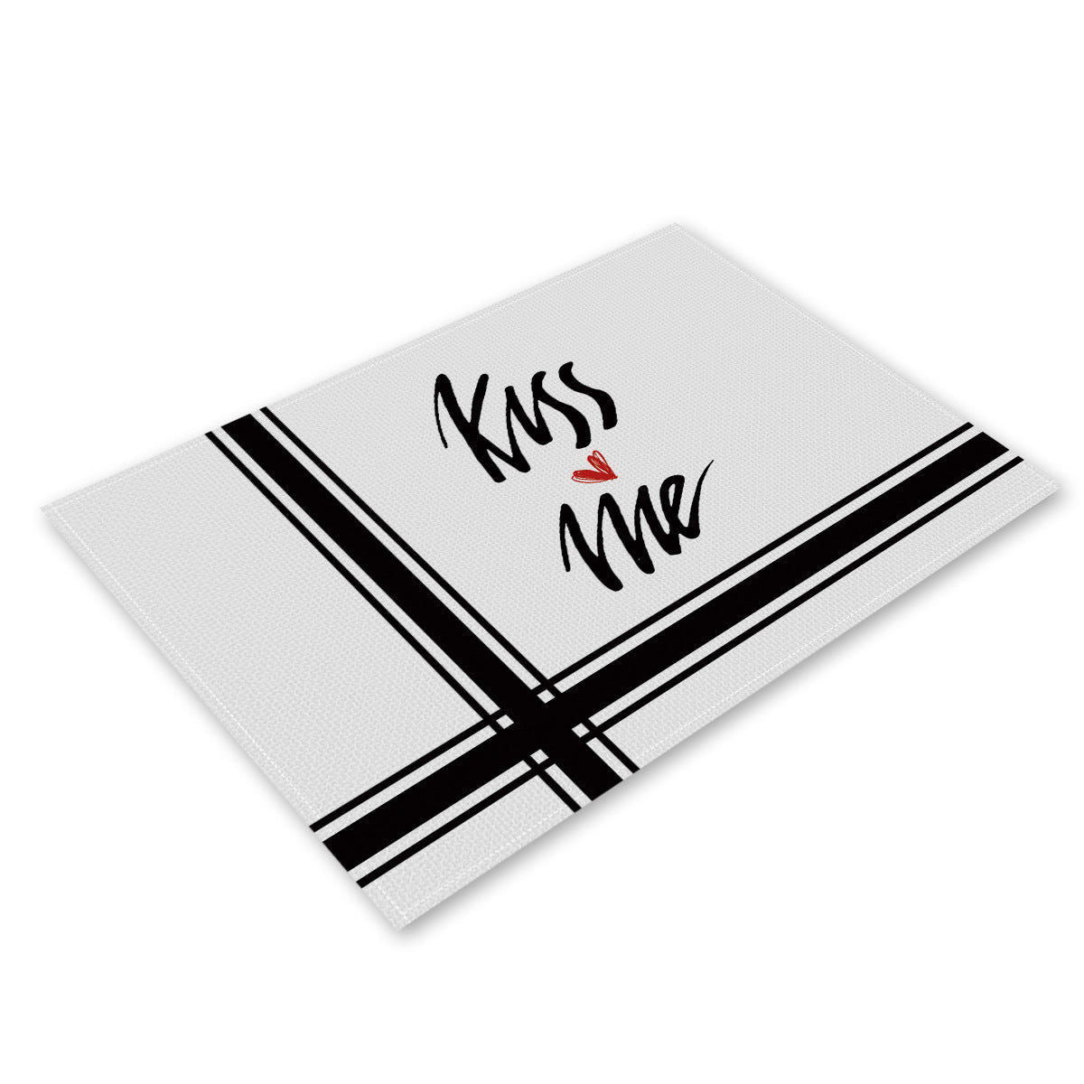 Valentines Day Plaid Linen Placemats Farmhouse Table Decor