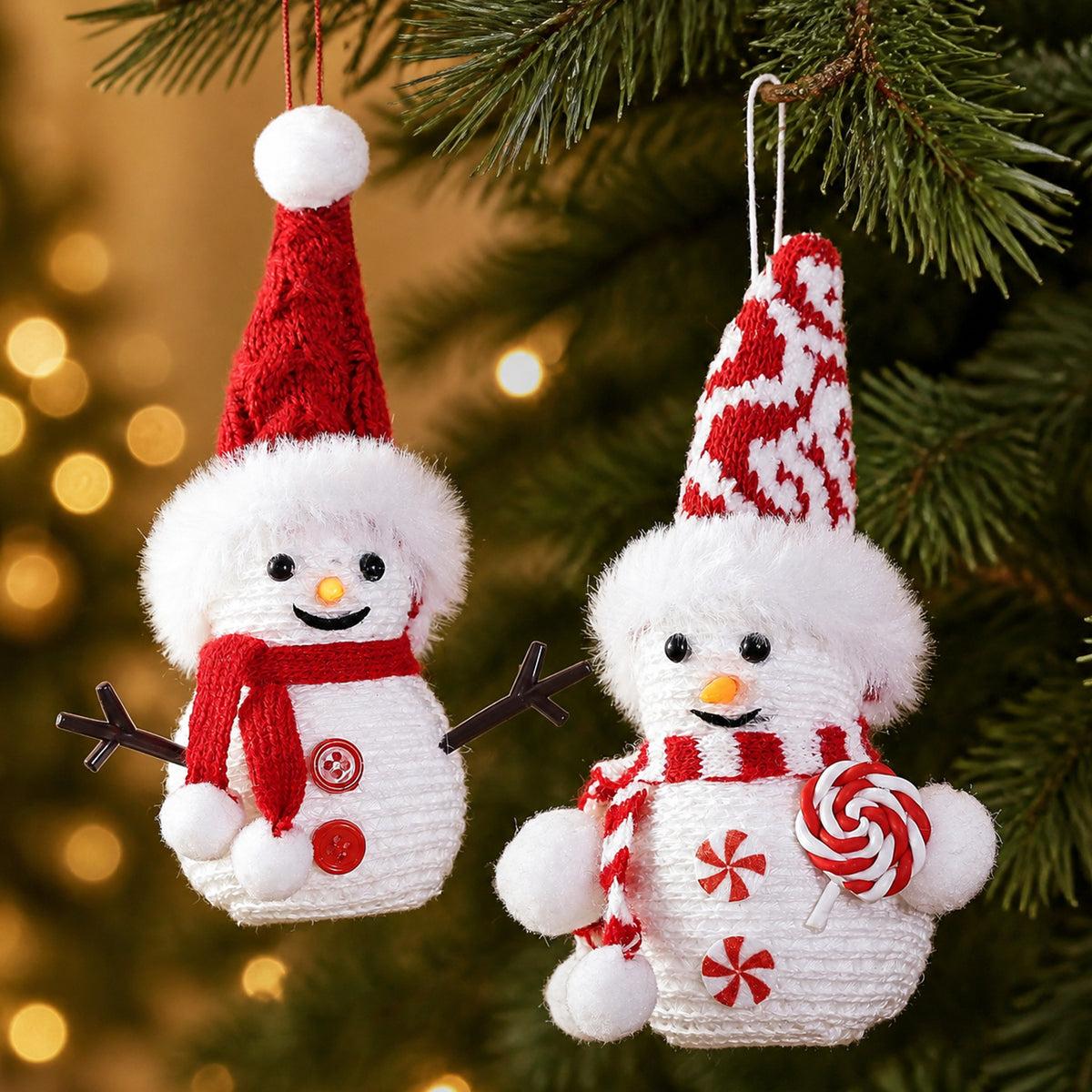 Handmade Christmas Snowman Tree Ornament Decoration
