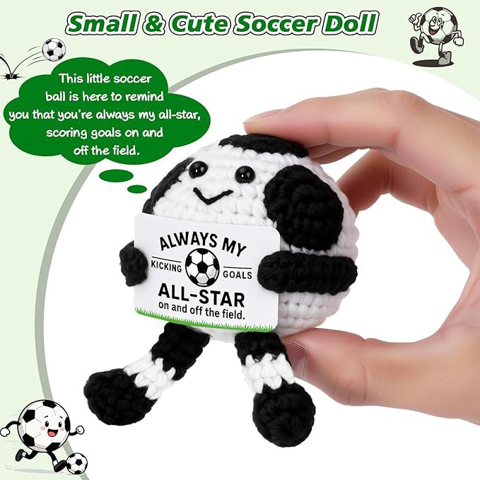 Handmade Crochet Sports Ball Plush Gift Decor