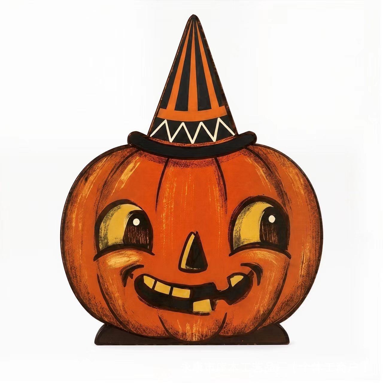 Halloween Wooden Table Decor Cat Owl Pumpkin Design