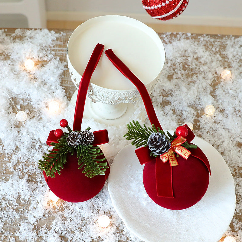 Velvet Christmas Hanging Ornament Holiday Tree Decoration