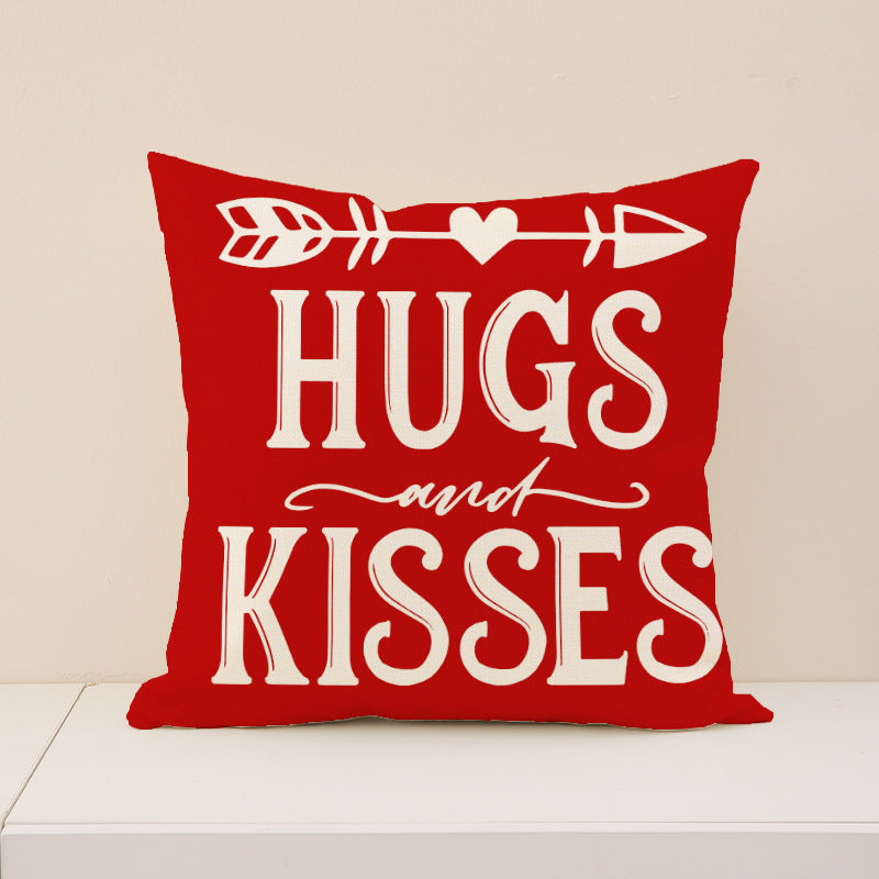 Valentine Gnome Red Truck Love Quote Cushion Cover Set