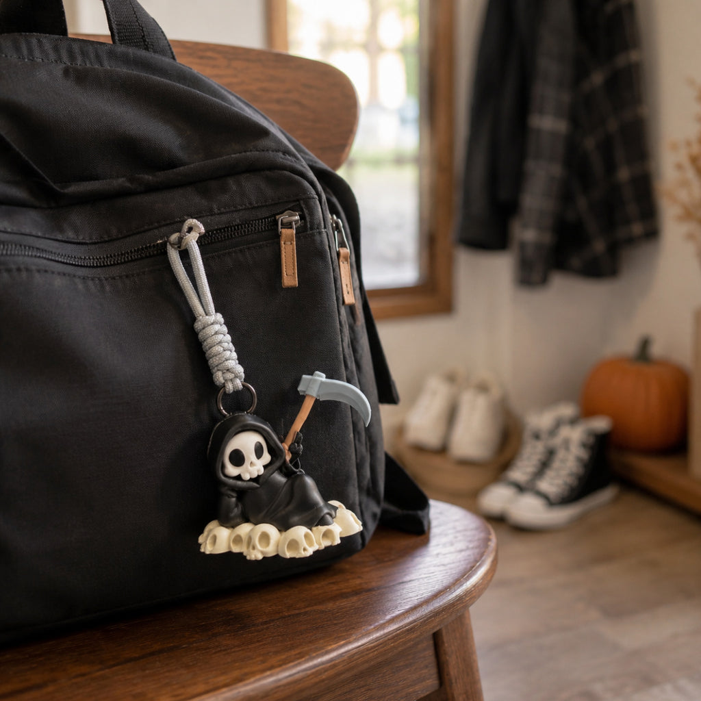 3D Printed Halloween Grim Reaper Decoration Keychain