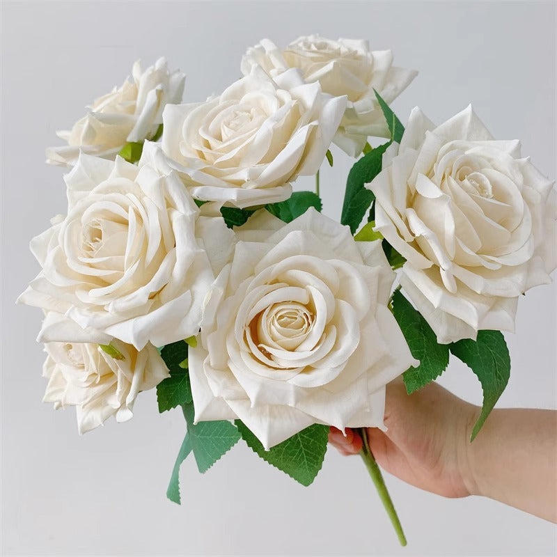 Valentine’s Day Silk Rose Faux Flower Bouquet for Home Decor