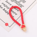 Braided Leather Heart Keychain Car Bag Charm Gift