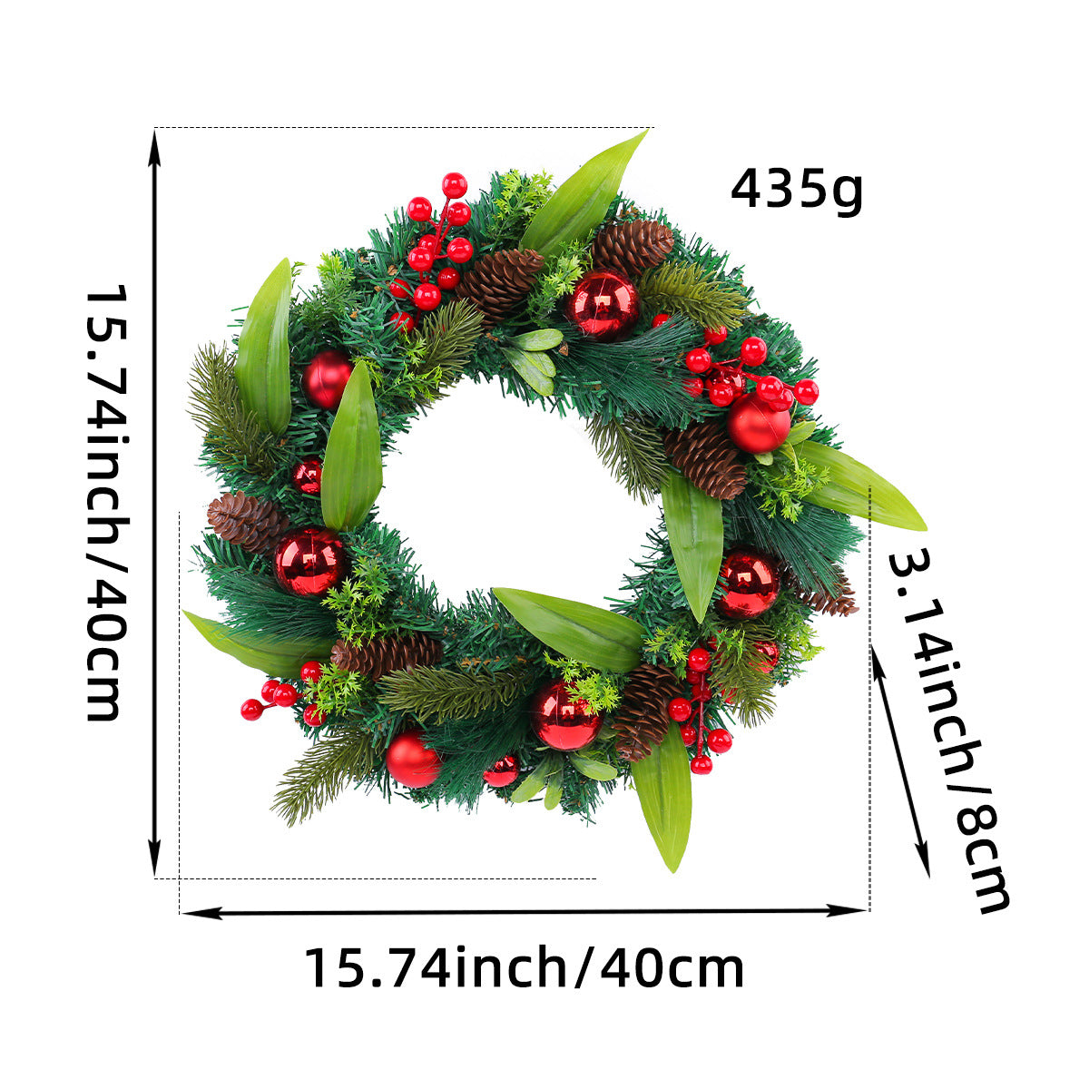 Holiday Decor Wreath Hanging Decoration for Home