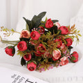 Valentine’s Day Mini Rosebud Faux Floral Bouquet Home Decor