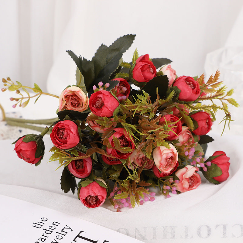 Valentine’s Day Mini Rosebud Faux Floral Bouquet Home Decor