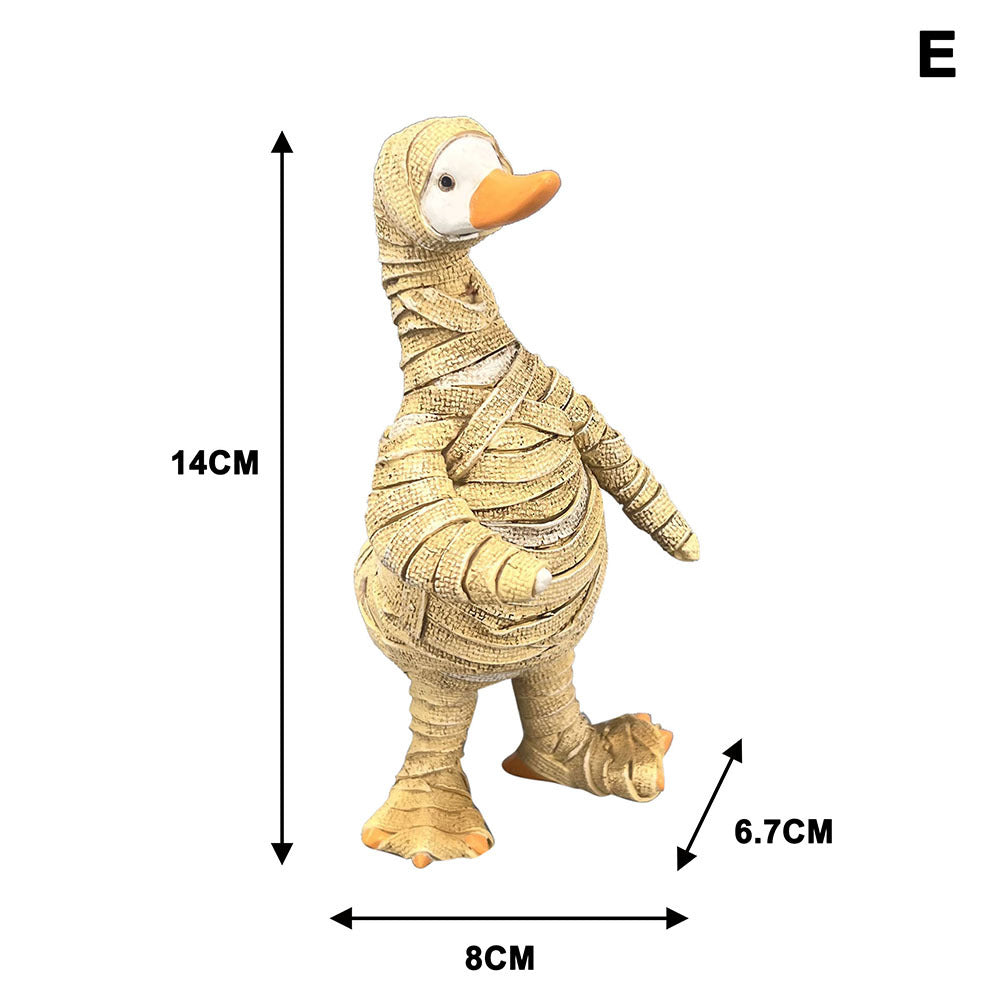 Resin Halloween Duck Figurine Seasonal Tabletop Decor