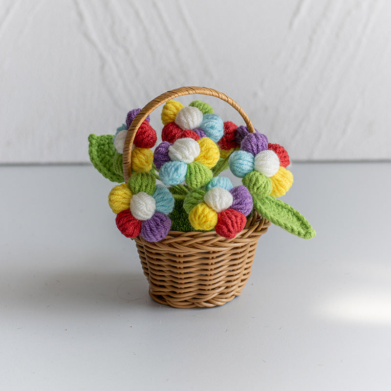 Valentine Holiday Decorations Crochet Flower Handmade Decor