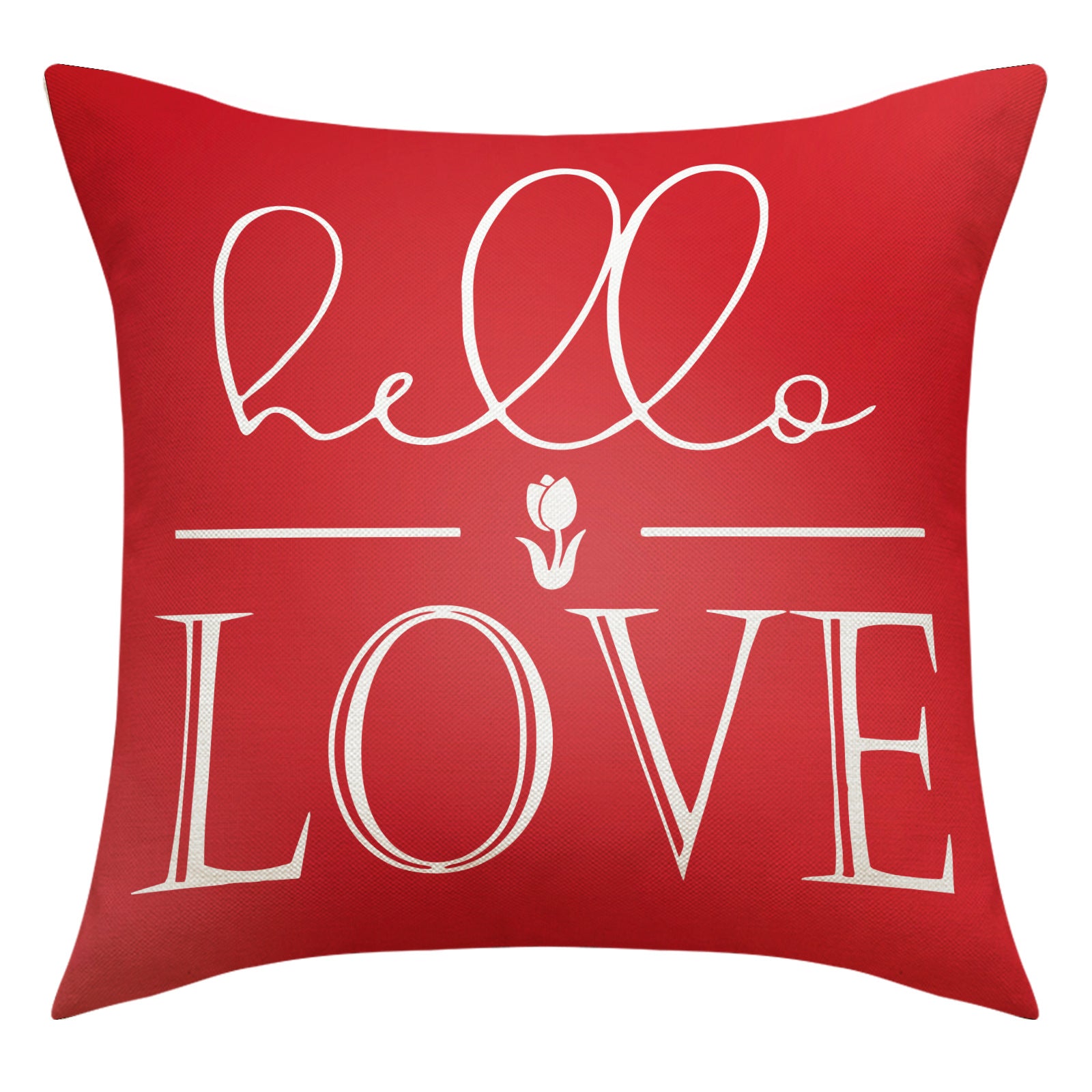 Valentine Tulip Print Linen Pillow Covers Spring Gift Decor
