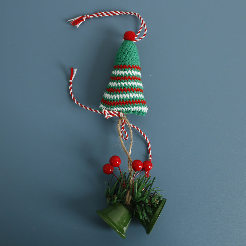 Handmade Crochet Christmas Car Hanging Bell Holiday Decor