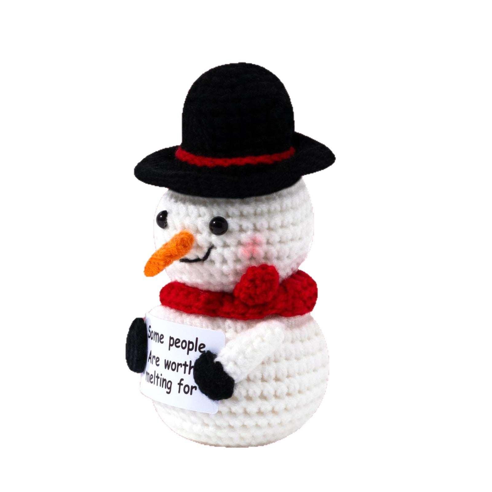Handmade Crochet Snowman Christmas Plush Decoration