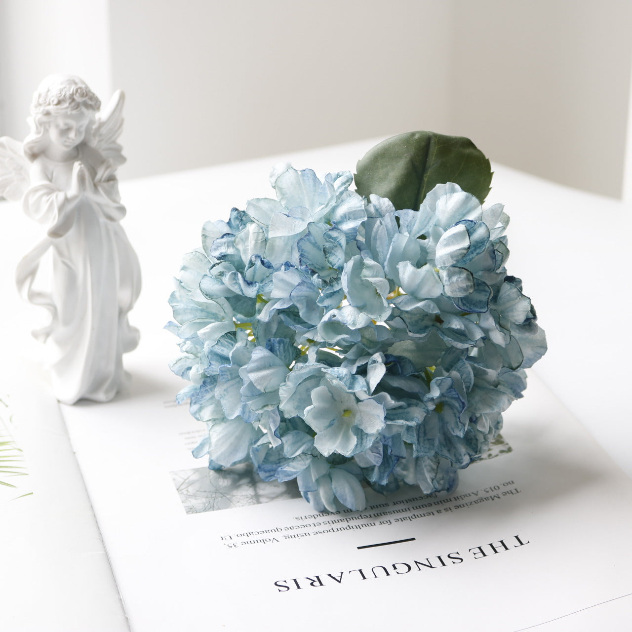 Valentine French Vintage Faux Burnt Edge Hydrangea Decor