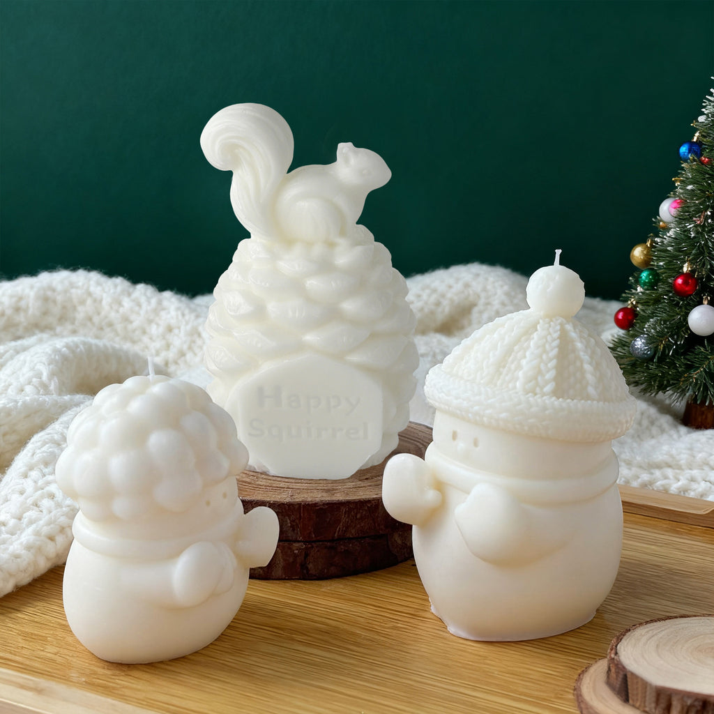 Christmas Santa Candle Holiday Decorative Candle for Home Decor