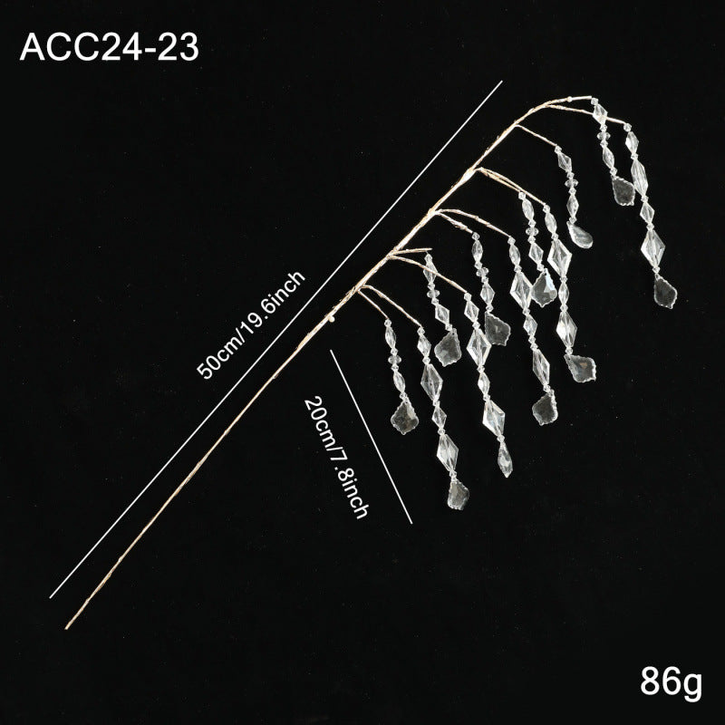 Acrylic Crystal Hanging Christmas Tree Pick Branch