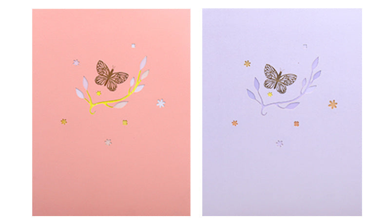 Valentine’s Day Greeting Card Butterfly Floral Basket
