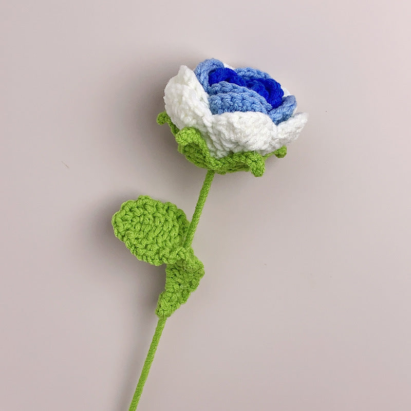 Valentine’s Day Handmade Crochet Rose Flower Decor Gift