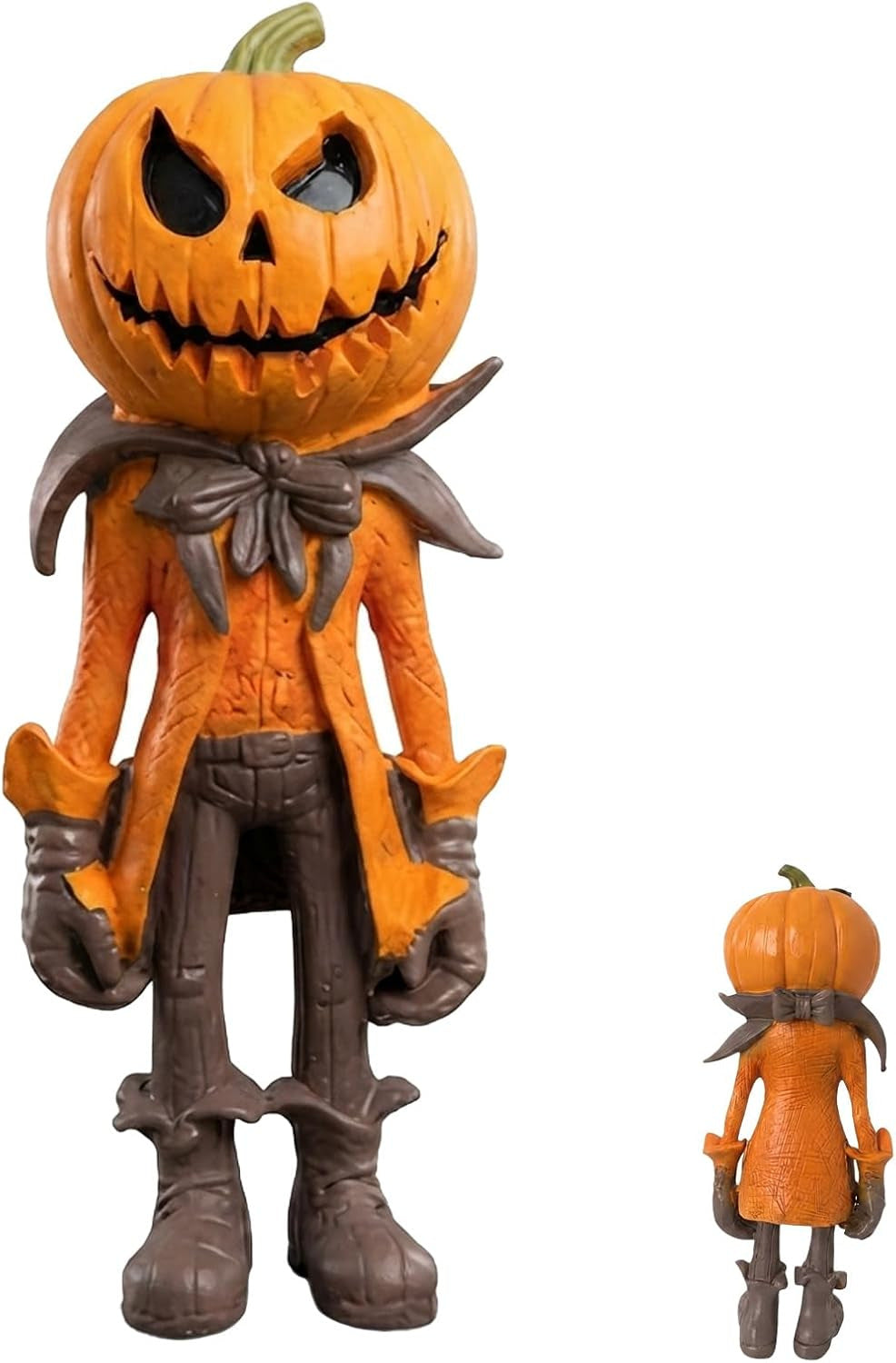 Halloween Pumpkin Man Figurine Resin Tabletop Decor