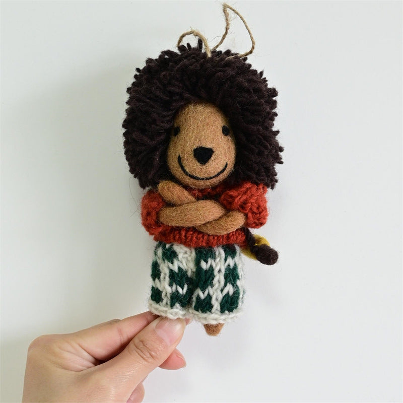 Handmade Felt Animal Keychain Plush Bag Charm Ornament