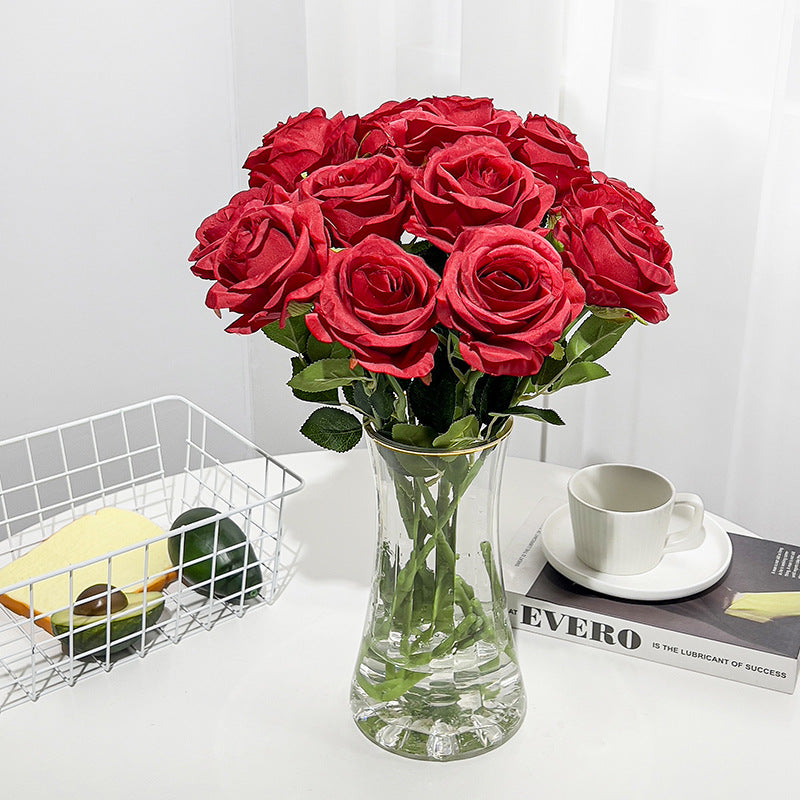 Valentine’s Day Artificial Rose Stems for Home Wedding Decor
