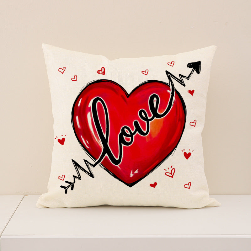 Valentine Farmhouse Heart Pillow Covers Love Truck Decor
