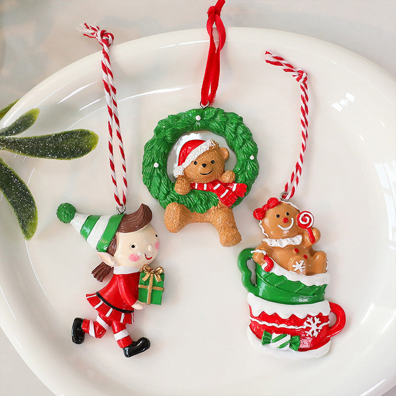 Christmas Resin Hanging Ornament Holiday Tree Decor Design