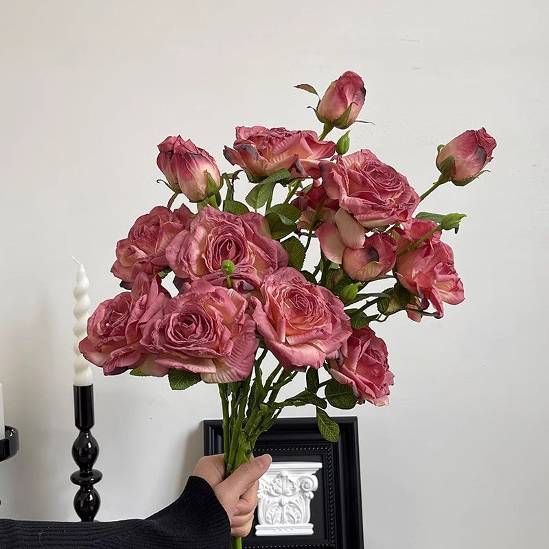 Valentine’s Day Vintage Faux Rose Bouquet Decor