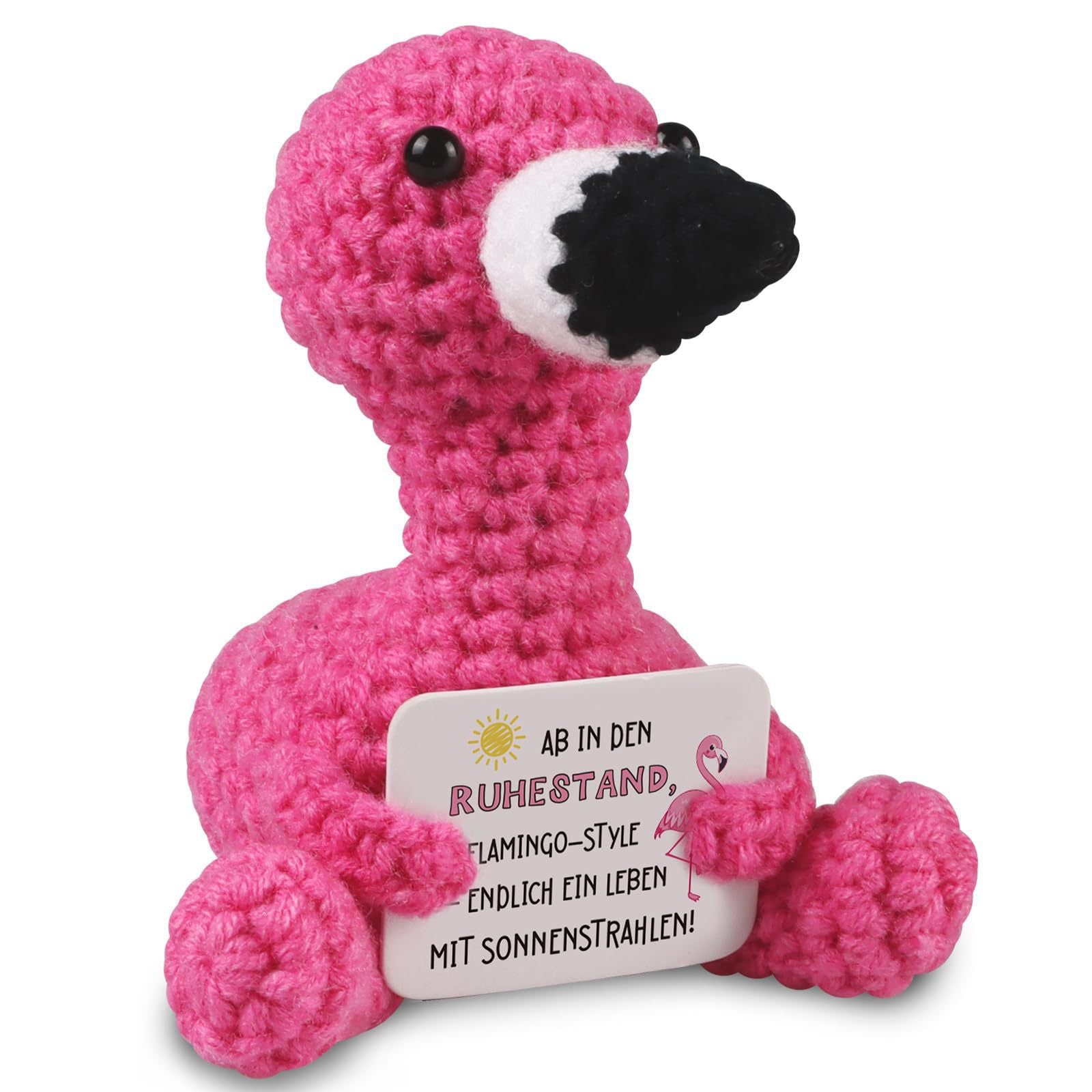 Handmade Crochet Flamingo Plush Positive Gift Decor