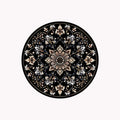 Bohemian Pattern Rubber Drink Coaster Round Table Decor