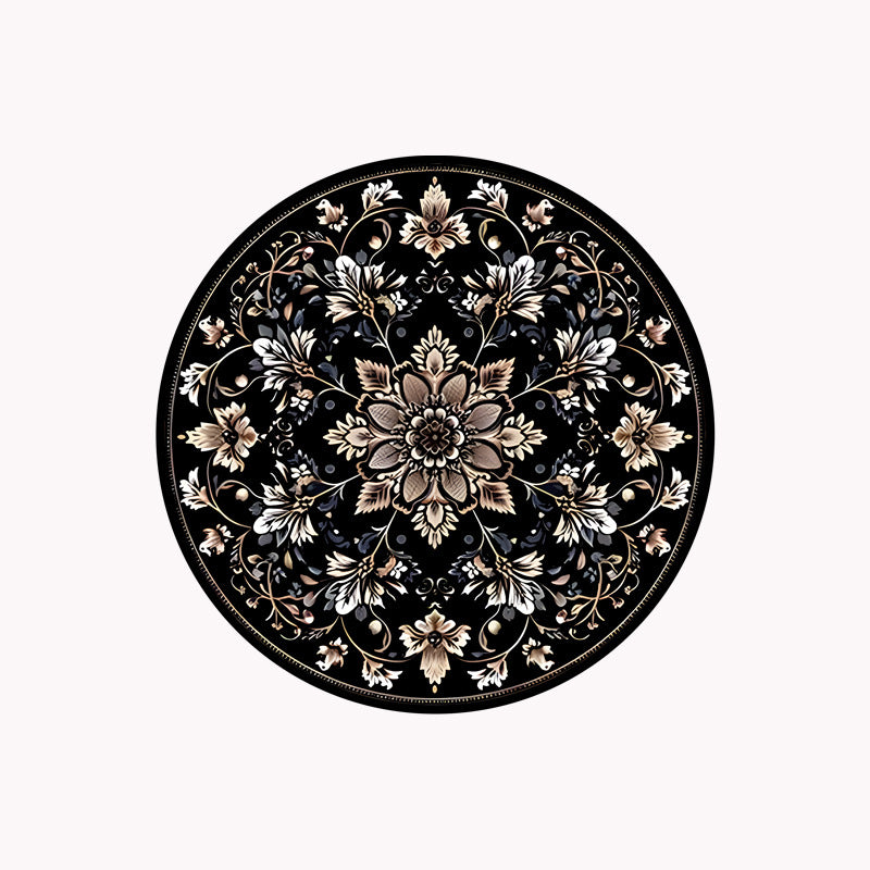Bohemian Pattern Rubber Drink Coaster Round Table Decor