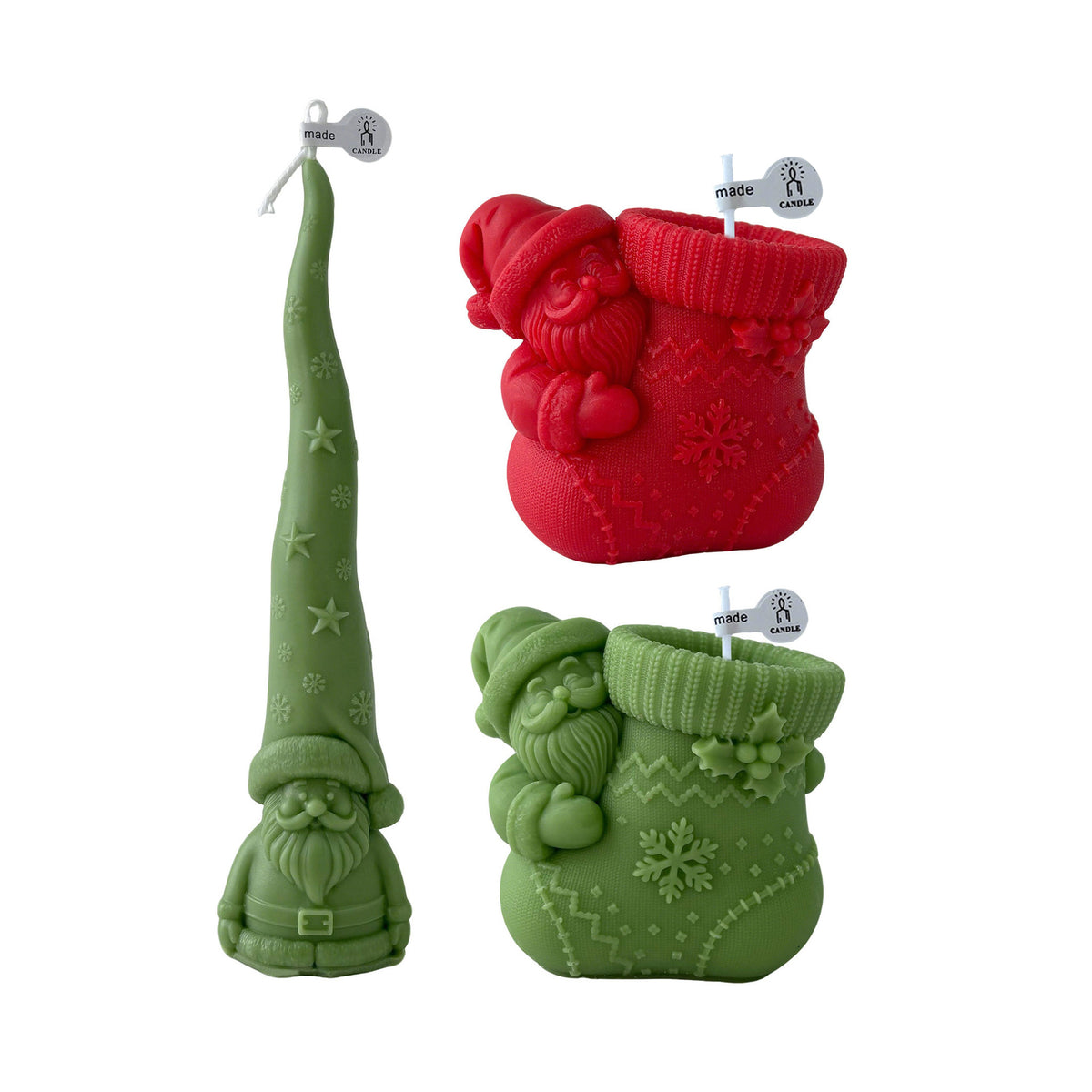 Christmas Santa Hat Candle Holiday Decorative Candle for Home Decor