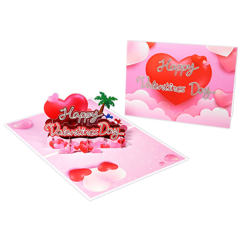 Valentines Day Layered Heart Greeting Card