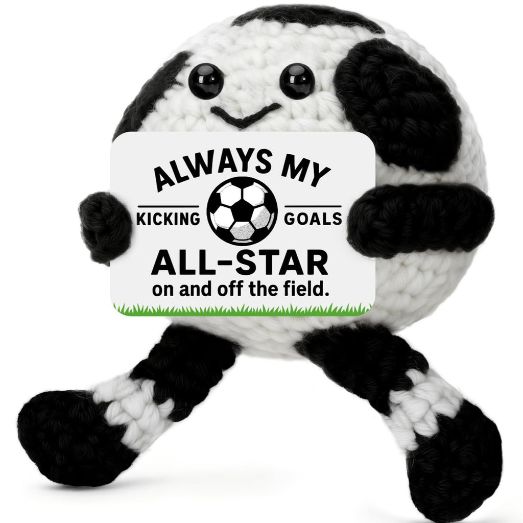 Handmade Crochet Sports Ball Plush Gift Decor